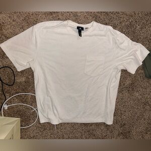 H&M White Short Sleeve Tee